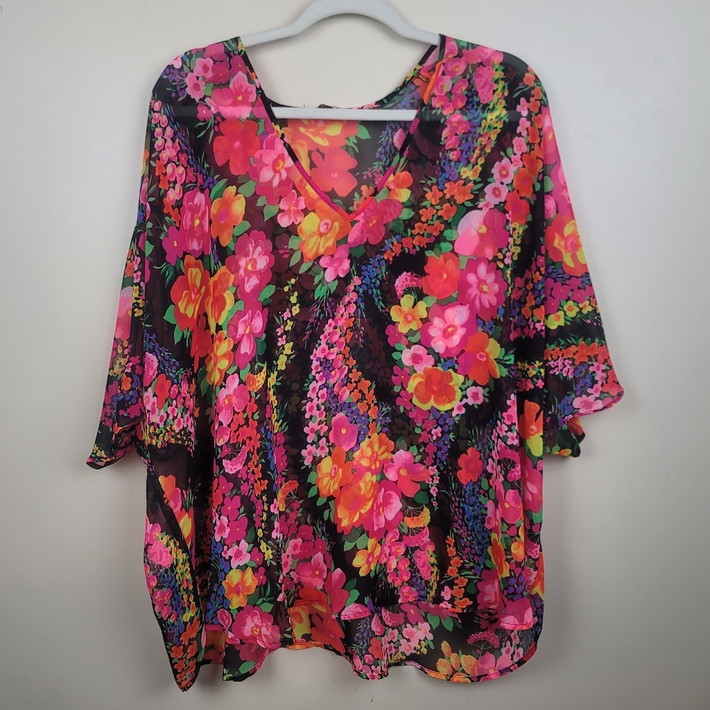 Show Me Your Mumu Floral Shook Tunic size S